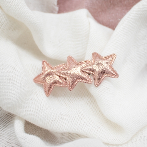 Pince étoiles roses irisées
