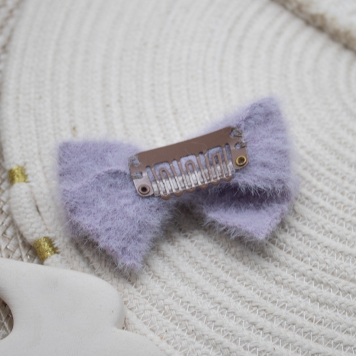 Barrette doudou lilas