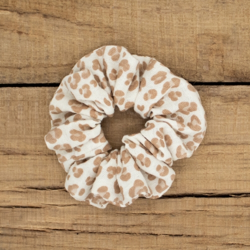 chouchou léopard beige coton fait main Petit Fripon