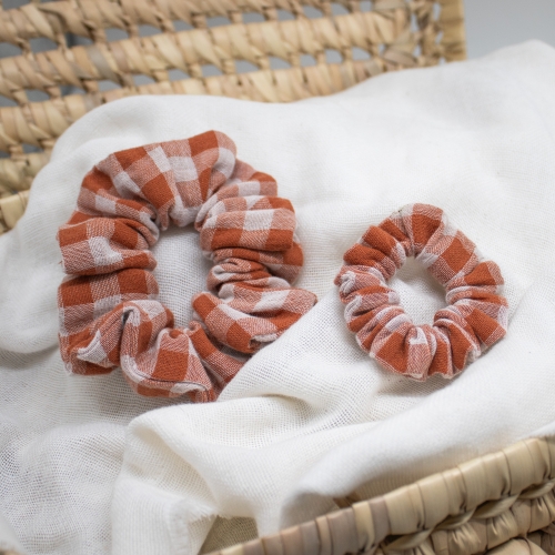 Chouchou en vichy terracotta